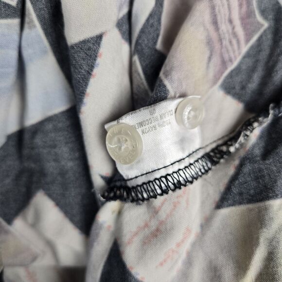 RSVLTS Bob Ross Shirt Sz XL Black Rayon Postcards Beach Short Sleeve Button Up - Picture 4 of 5